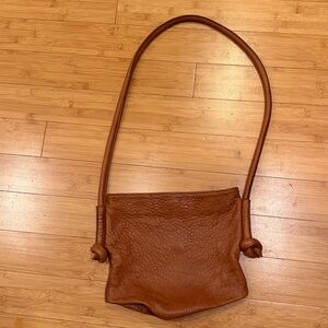 Hamimi hayat slouchy shoulder bag cognac brown leather handbag